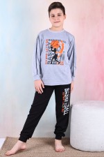 Kapitex 5180 Erkek Çocuk Desenli Uzun Kol Pijama Takımı