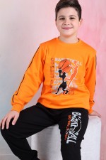 Kapitex 5180 Erkek Çocuk Desenli Uzun Kol Pijama Takımı