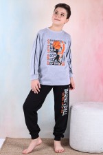 Kapitex 5180 Erkek Çocuk Desenli Uzun Kol Pijama Takımı