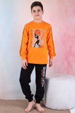 Kapitex 5180 Erkek Çocuk Desenli Uzun Kol Pijama Takımı