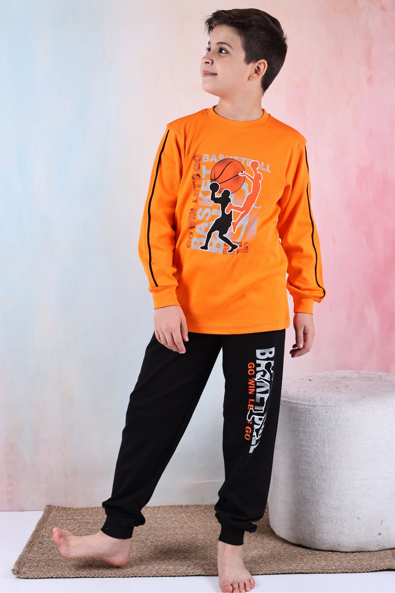 Kapitex 5180 Erkek Çocuk Desenli Uzun Kol Pijama Takımı