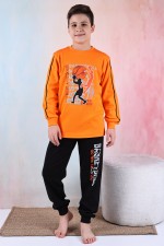 Kapitex 5180 Erkek Çocuk Desenli Uzun Kol Pijama Takımı