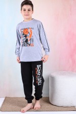 Kapitex 5180 Erkek Çocuk Desenli Uzun Kol Pijama Takımı