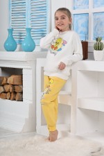 Kapitex 6182 Kız Çocuk Twety Baskılı Uzun Kol Pijama Takımı