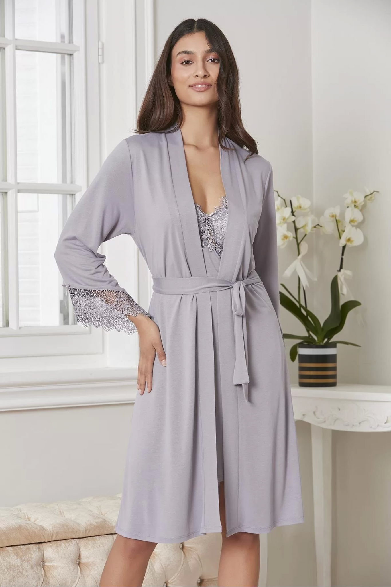 Pierre Cardin P5040 Bayan Penye Gecelik Sabahlık