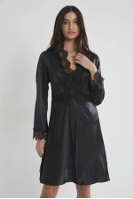 Pierre Cardin 6335 6'lı Saten Gecelik Sabahlık Takım
