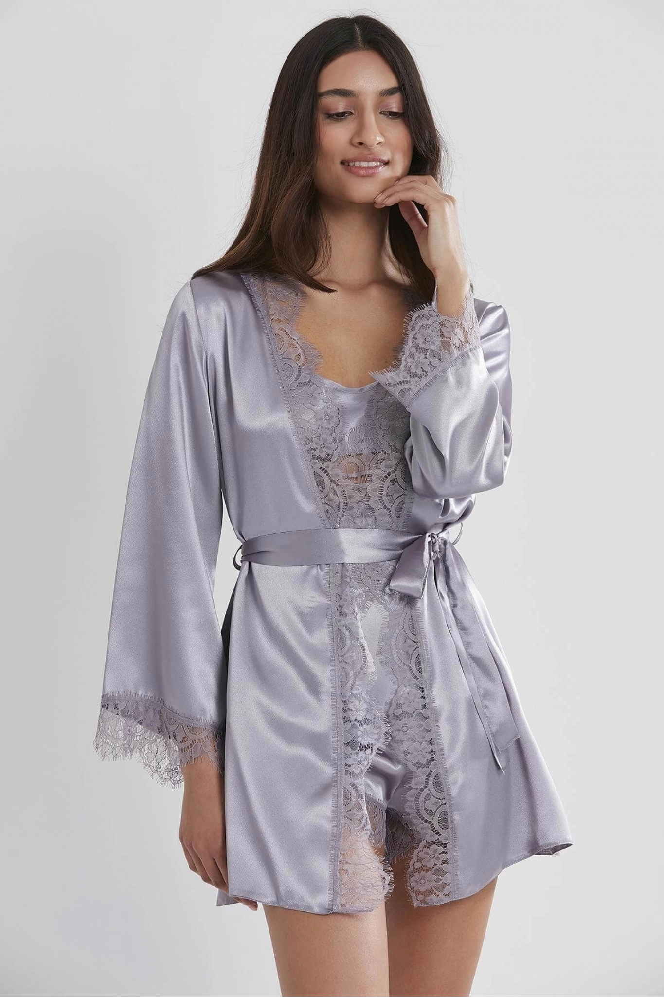 Pierre Cardin 2490 Bayan Sabahlıklı Saten Şort Takım