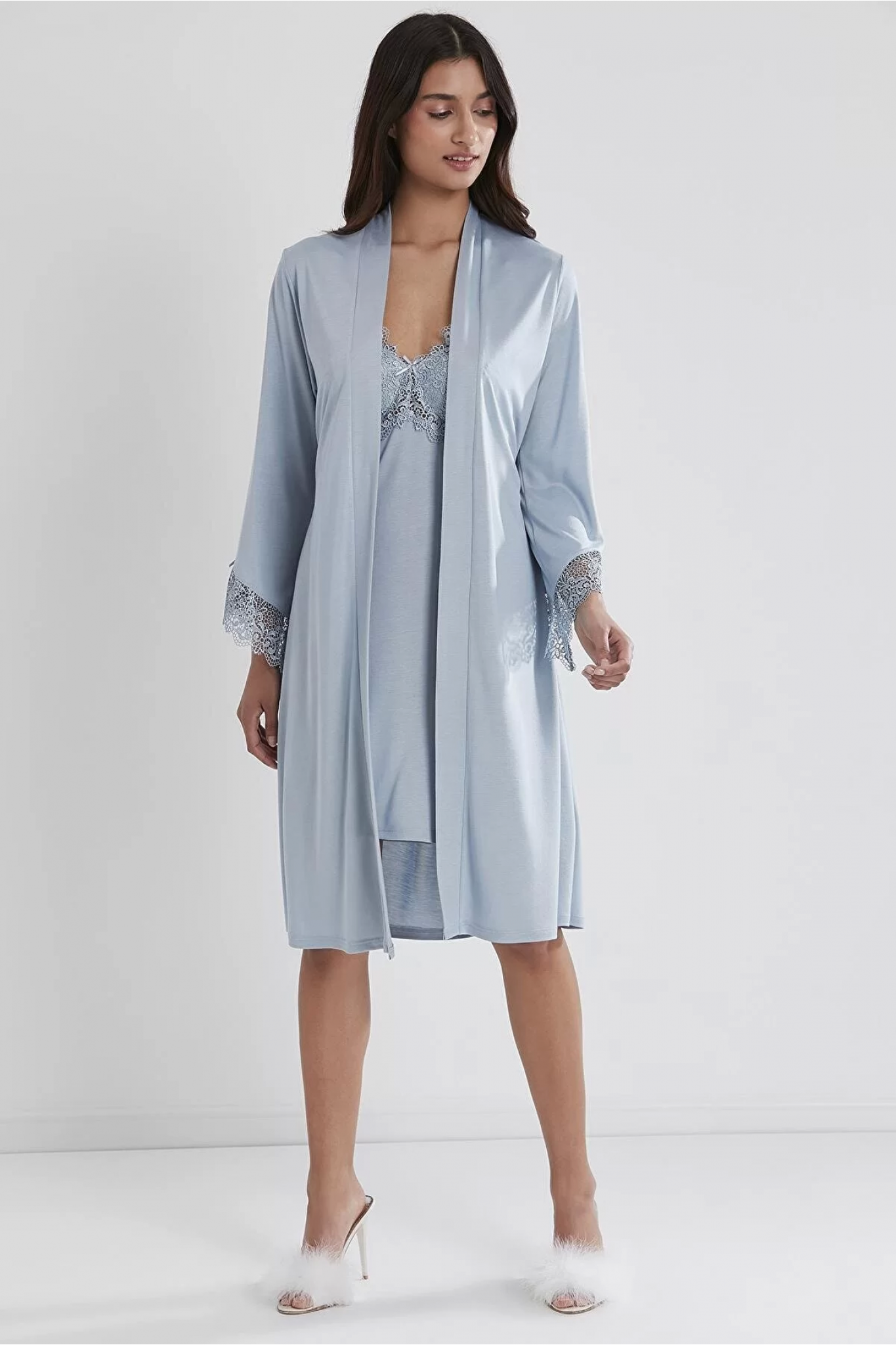 Pierre Cardin P5040 Bayan Penye Gecelik Sabahlık