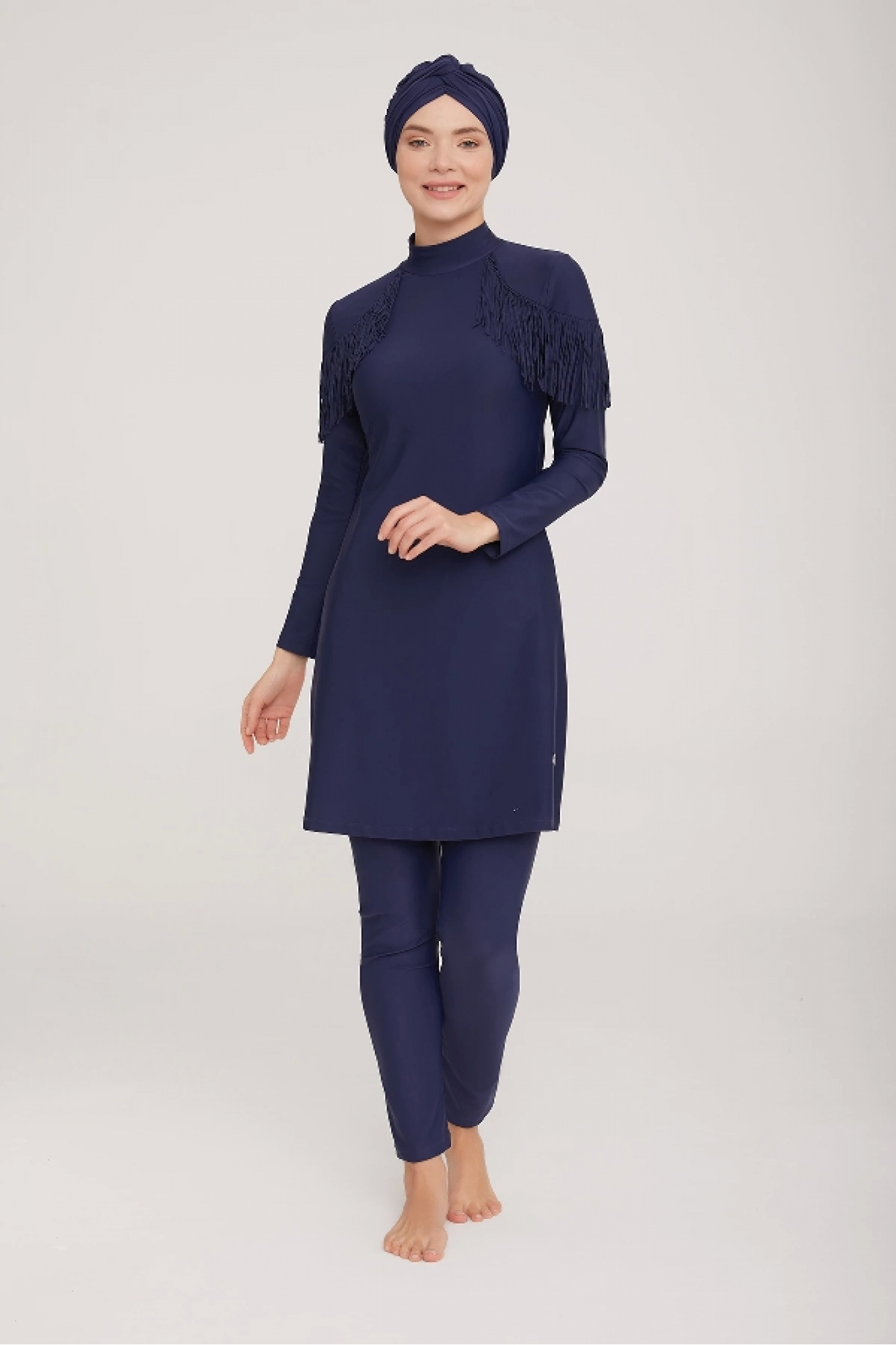 Adasea 4105 Kadın Likralı Uzun Kol Tesettür Mayo