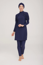 Adasea 4105 Kadın Likralı Uzun Kol Tesettür Mayo