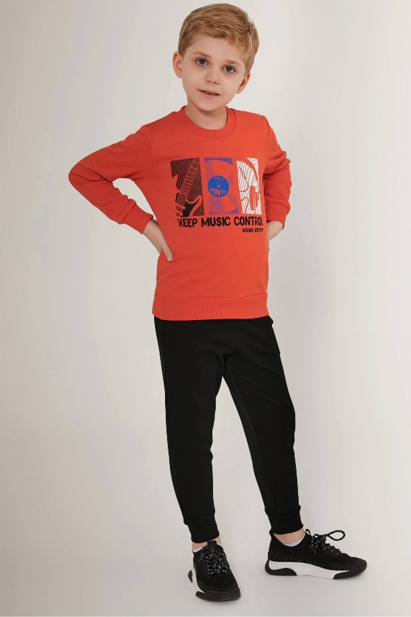 Roly Poly RP3208-G Erkek Çocuk Uzun Kollu Eşofman Takım