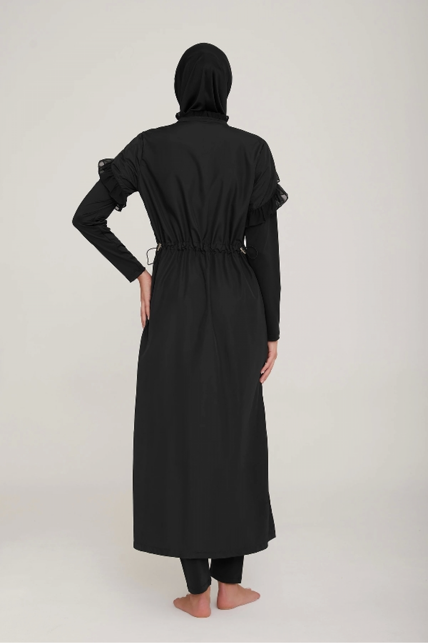 Adasea 1255 Önden Fermuarlı Uzun Kol Tesettür Mayo