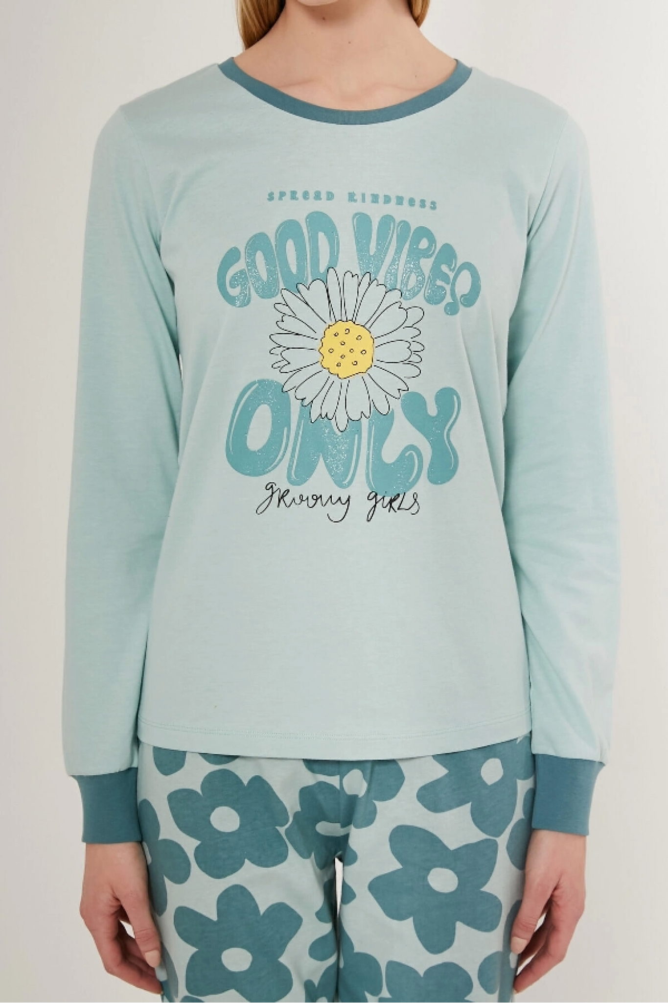 Roly Poly 3247-S Kadın Uzun Kol Pijama Takımı