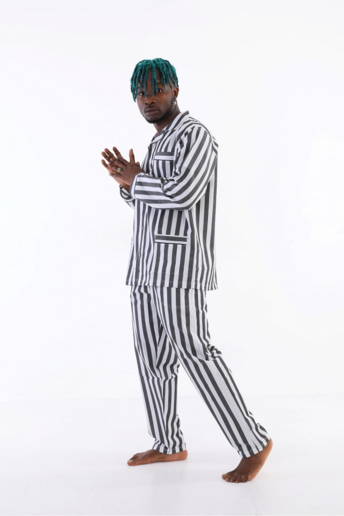 Kocabey 4007 Uzun Kol Çizgili Gaffur Erkek Pijama Takım