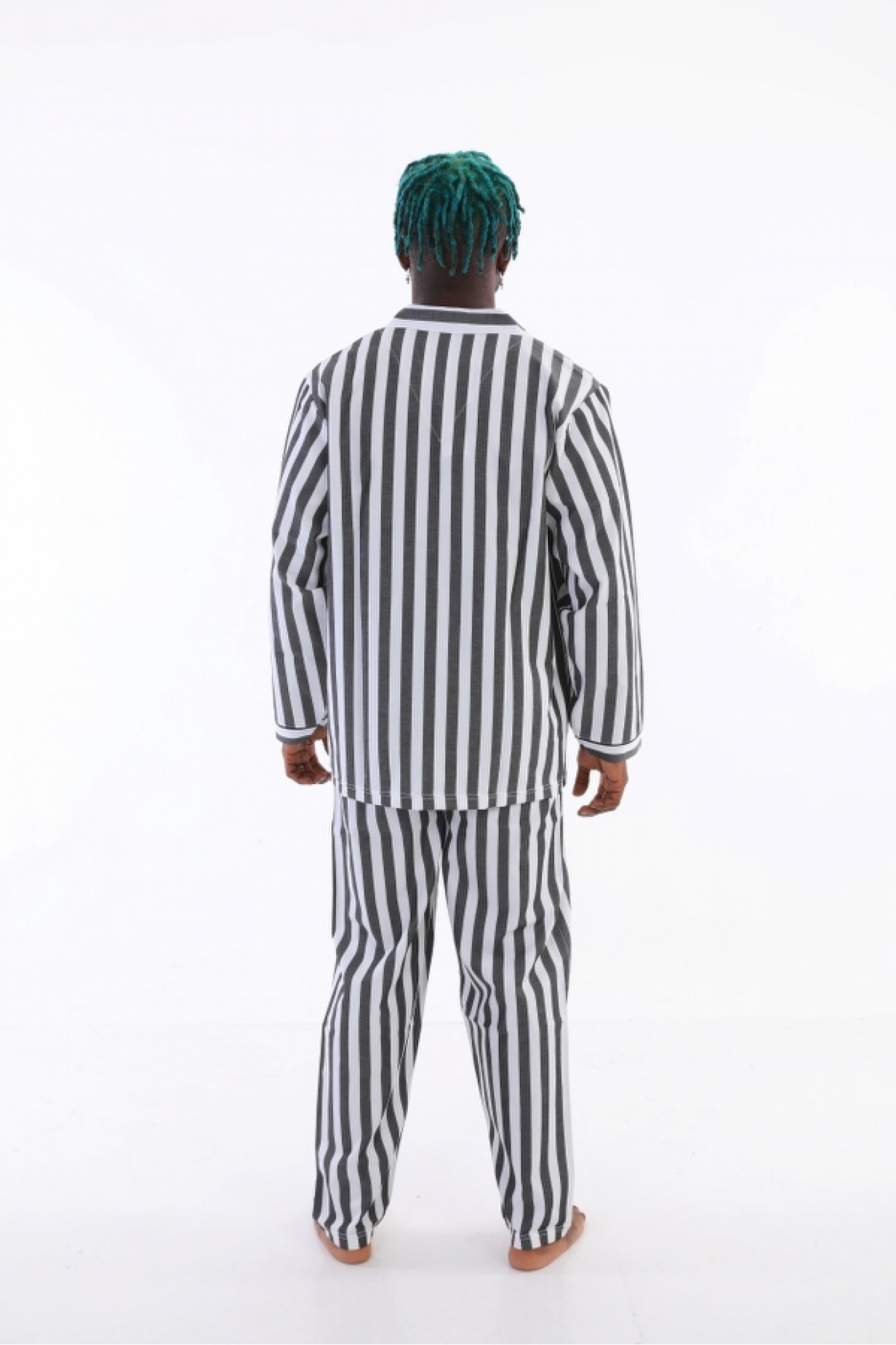 Kocabey 4007 Uzun Kol Çizgili Gaffur Erkek Pijama Takım