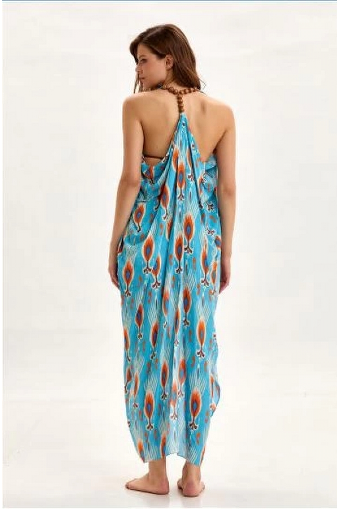 Argento 3007-1 Kadın Uzun Yelek Pareo