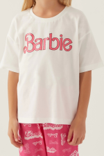 Barbie L1704-3 Kız Çocuk Kısa Kol Pijama Takımı
