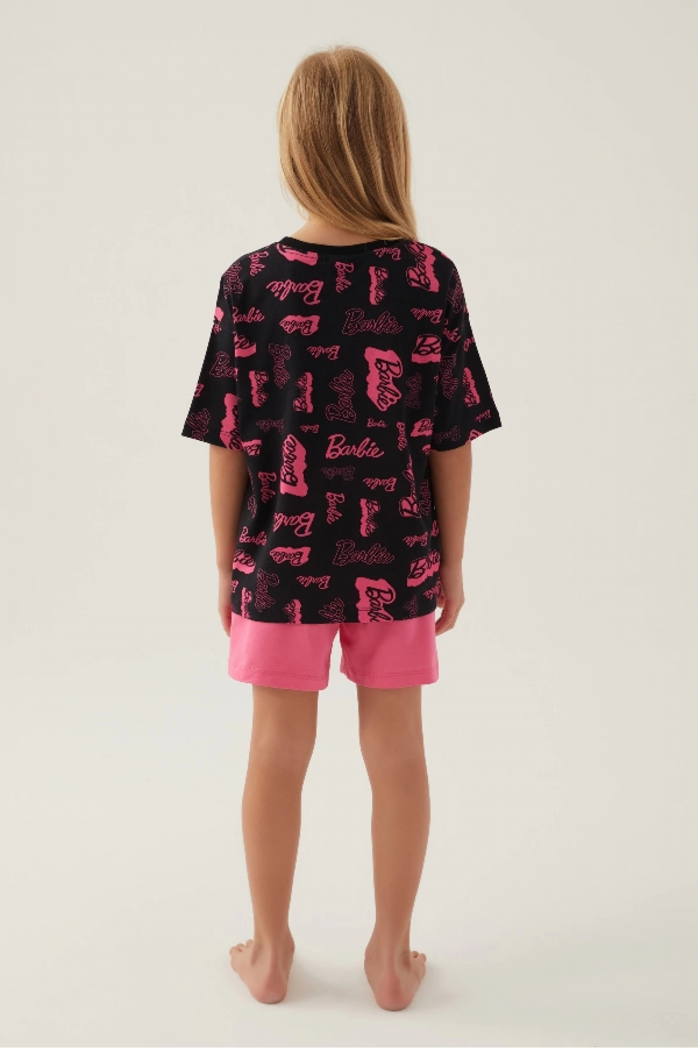 Barbie L1705-G Kız Çocuk Şort  Pijama Takımı