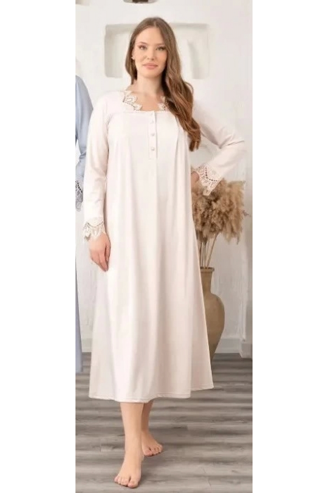 Bone 5911 Kadın Lohusa Müslim Yaka Gecelik