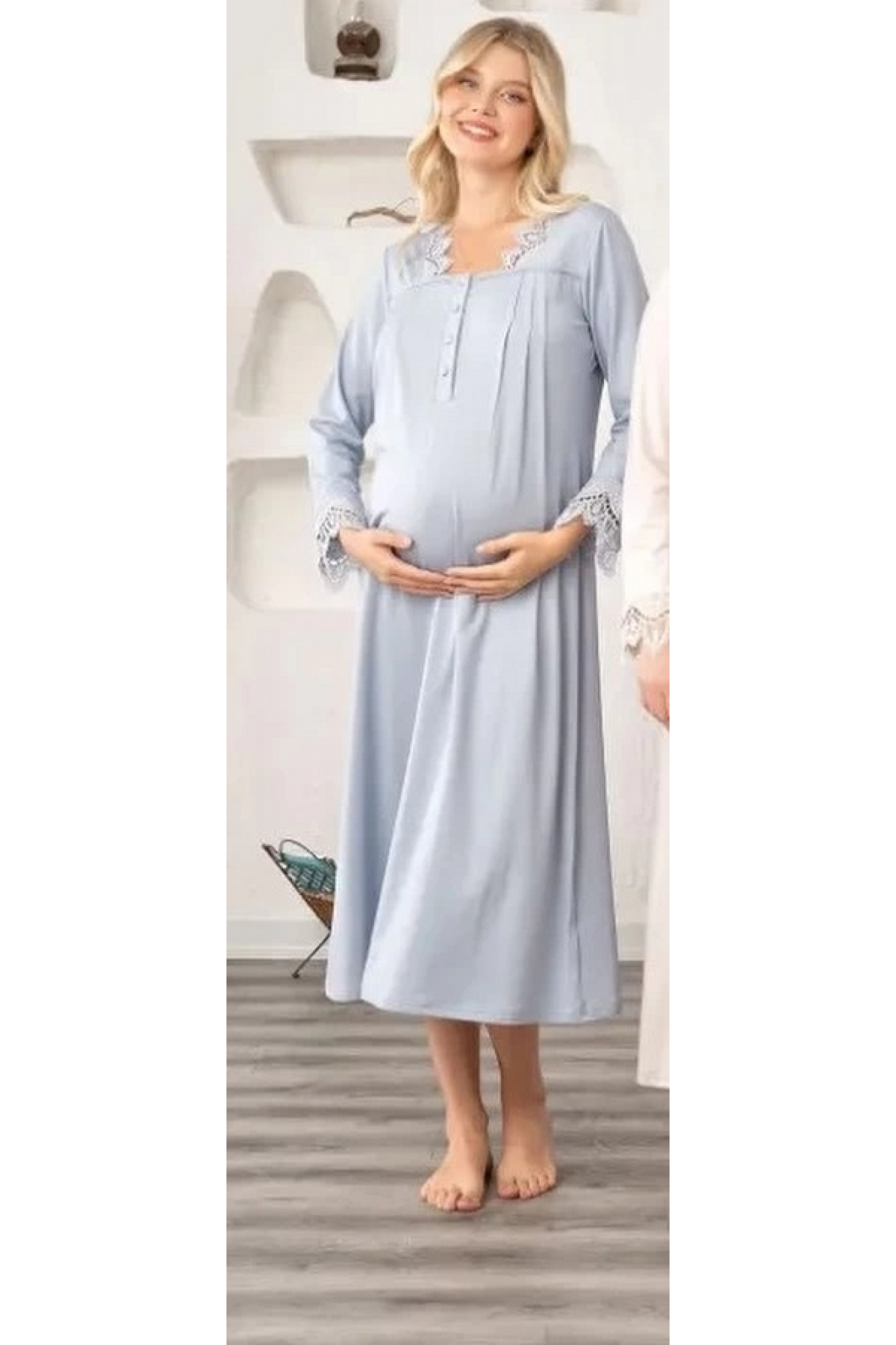 Bone 5911 Kadın Lohusa Müslim Yaka Gecelik