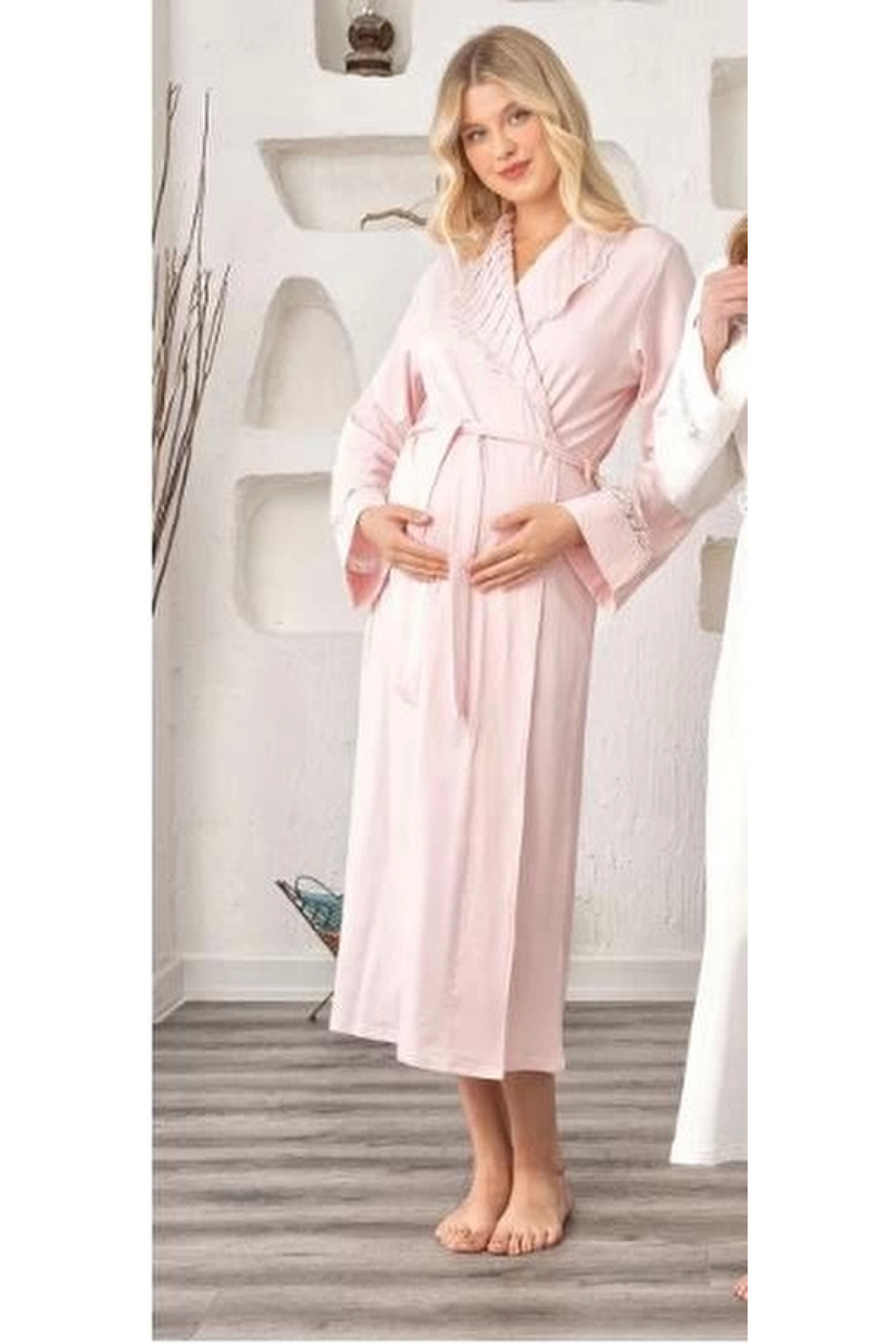 Bone 5930 Lycra Nevrürlü Şal Yaka Sabahlık