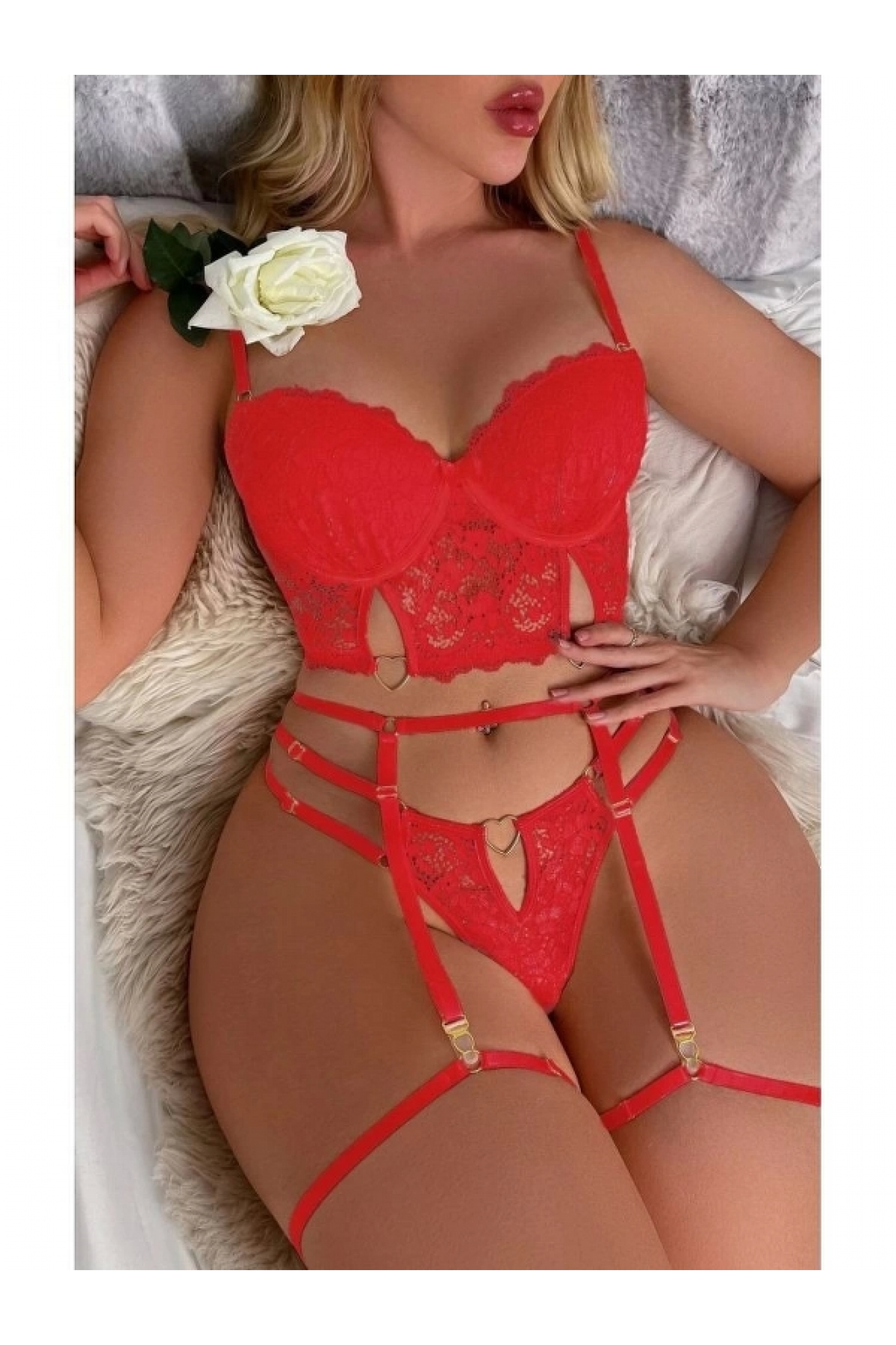 For Dreams 8406 Seksi Siyah Büstiyerli Takım