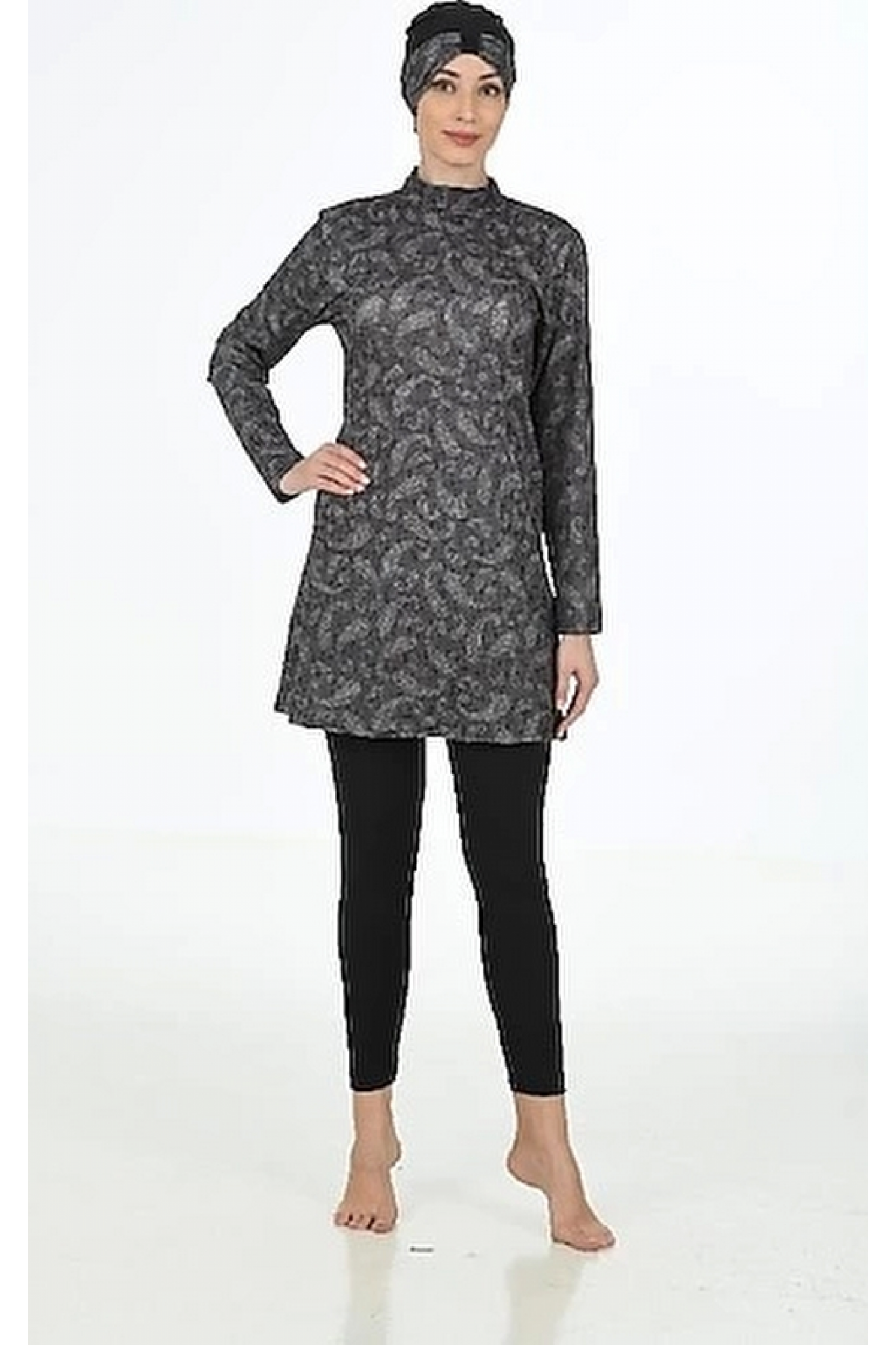 Fantasy 3321 Bayan  Desenli Tesettür Mayo