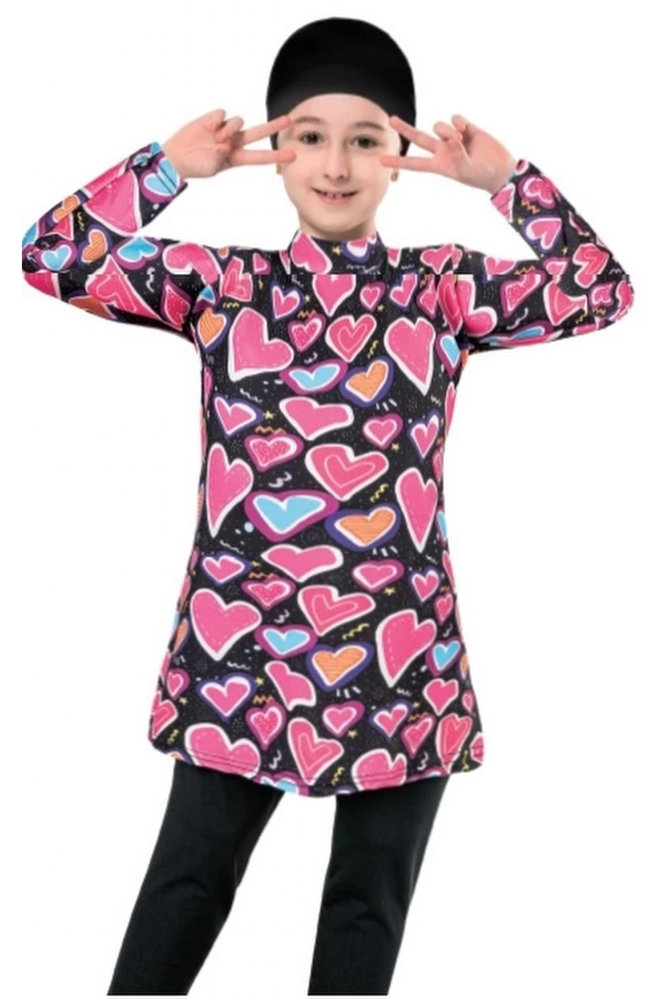 Fantasy 3381 Kız Çocuk Uzun Kol Tesettür Mayo