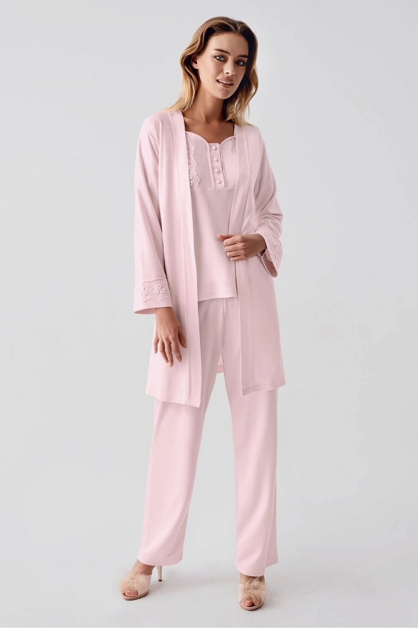 Freshness 321 Kadın Sabahlıklı Pijama Takımı