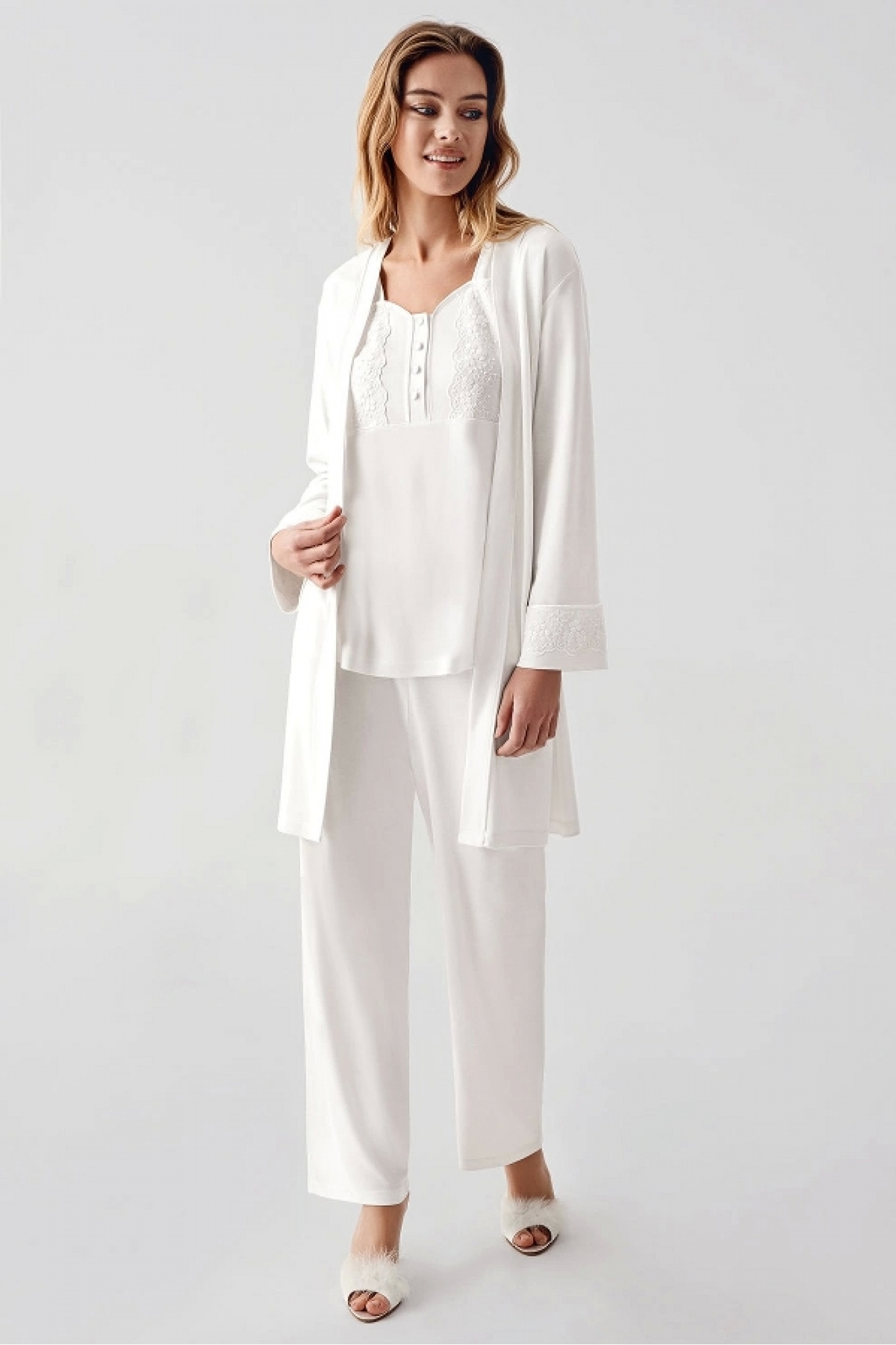 Freshness 321 Kadın Sabahlıklı Pijama Takımı