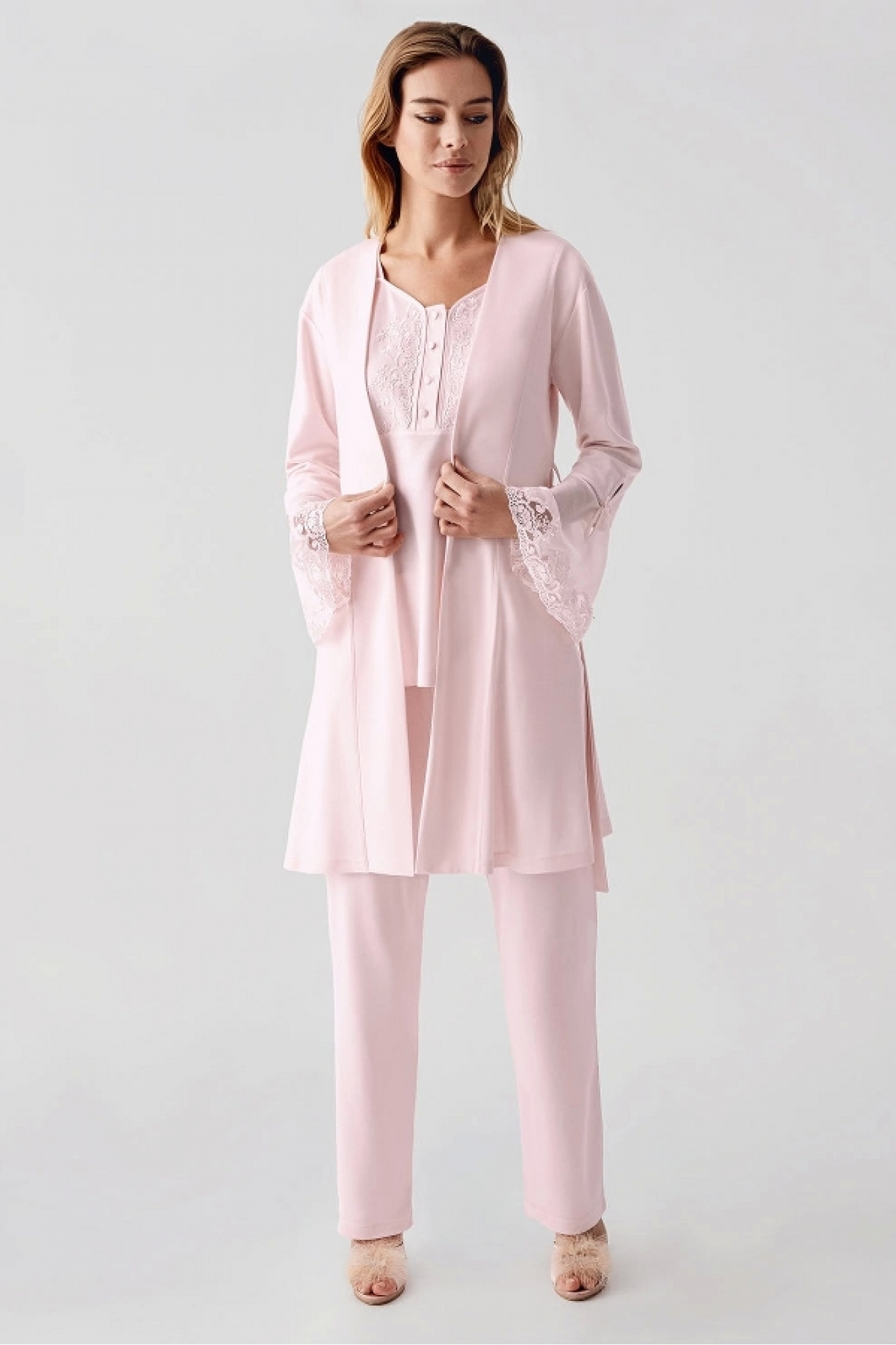 Freshness 322 Kadın Sabahlıklı Pijama Takımı