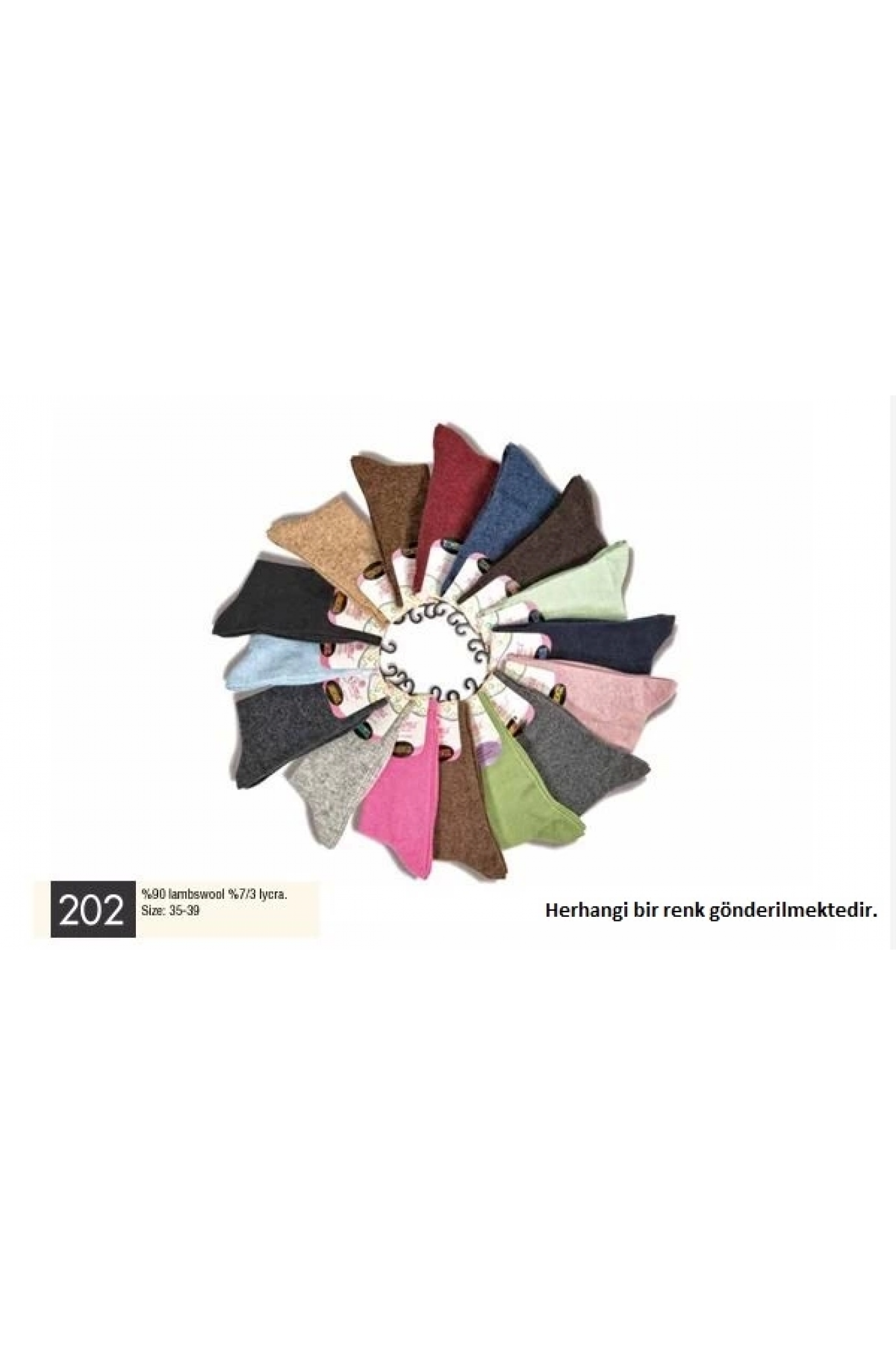 Gama 202 Kadın Düz Model Yün Soket Çorap