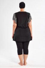 Maresiva 2805 Coral Battal Kısa Kollu Tesettür Mayo