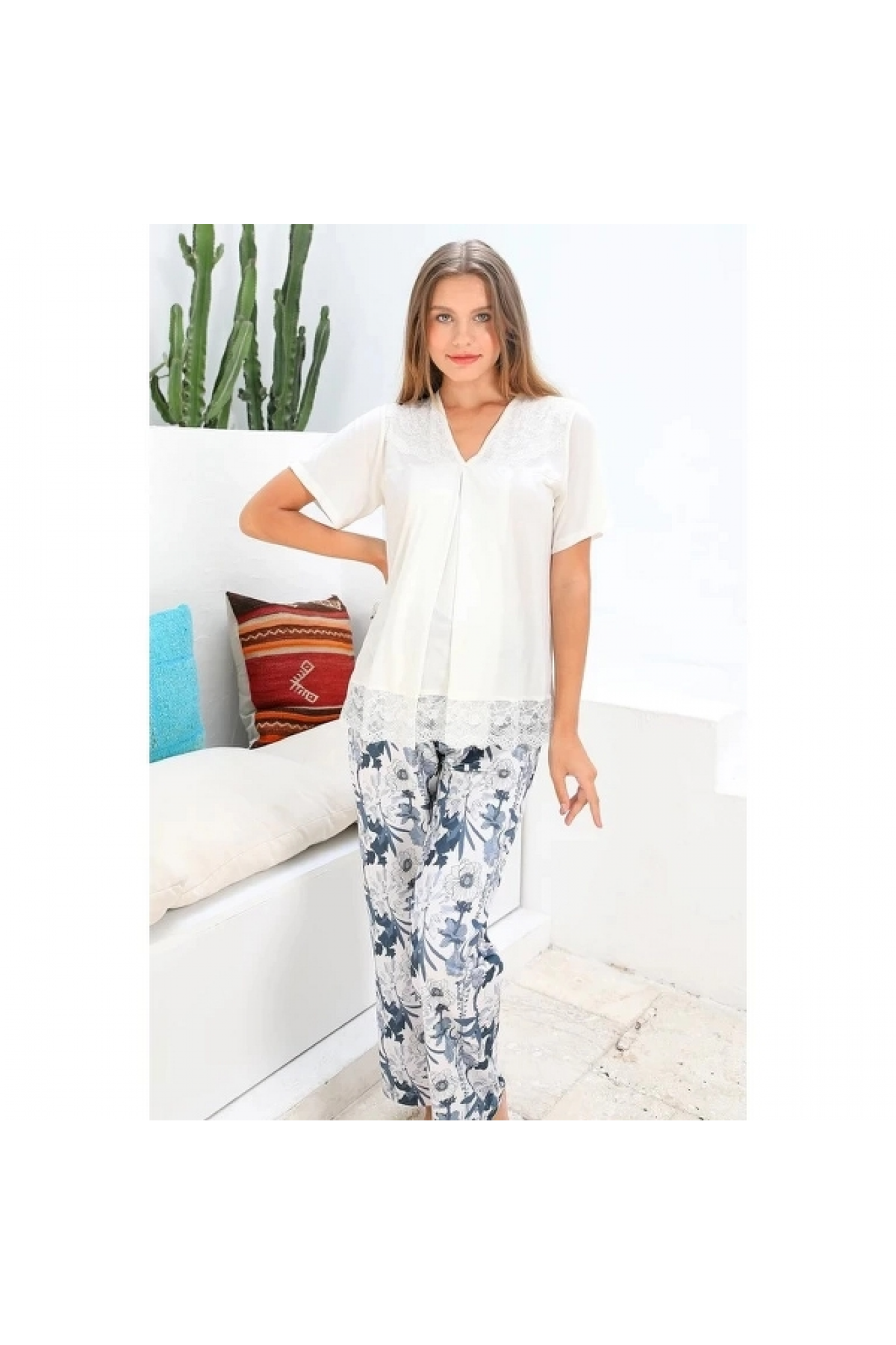 Mommysh 55715 Kadın Sabahlıklı Lohusa PijamaTakımı