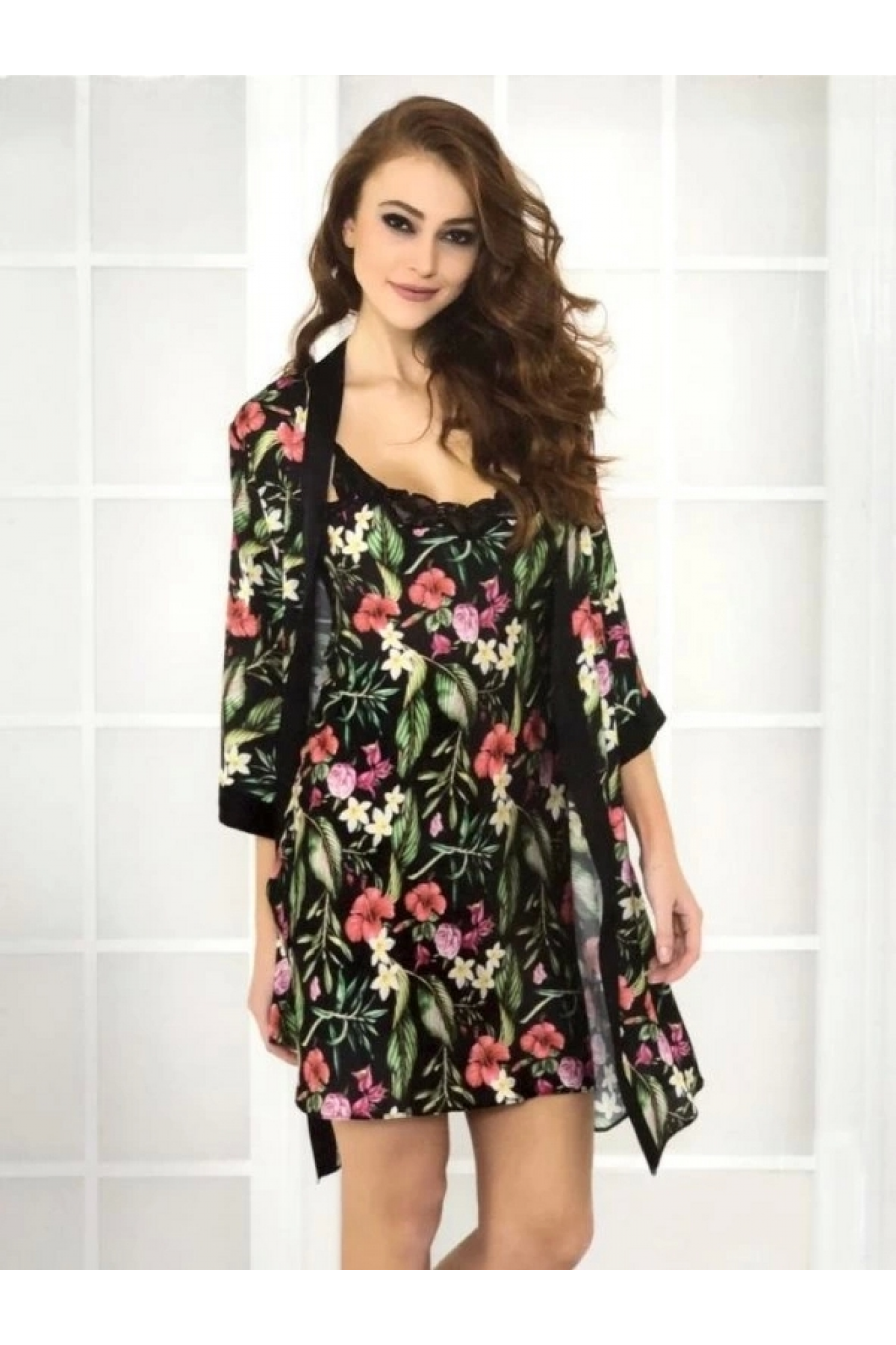 Pierre Cardin 4460 Kısa Sabahlık Gecelik Takım