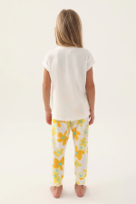 Roly Poly 3394-2 Kız Çocuk Çiçekli Kısa Kol Pijama Takım