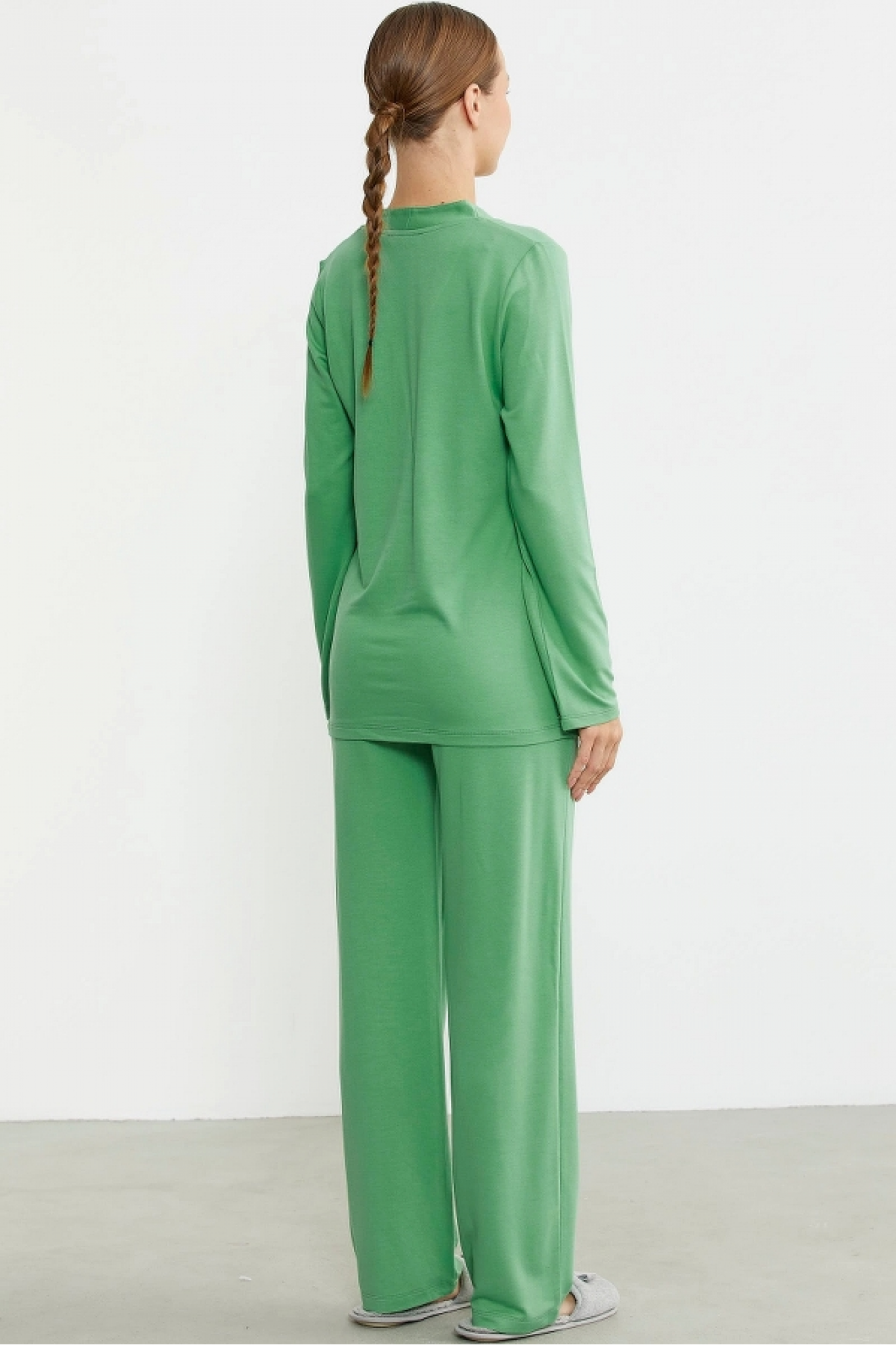 Sementa 76438 Yarım Düğmeli Cep Detaylı Pijama Takım