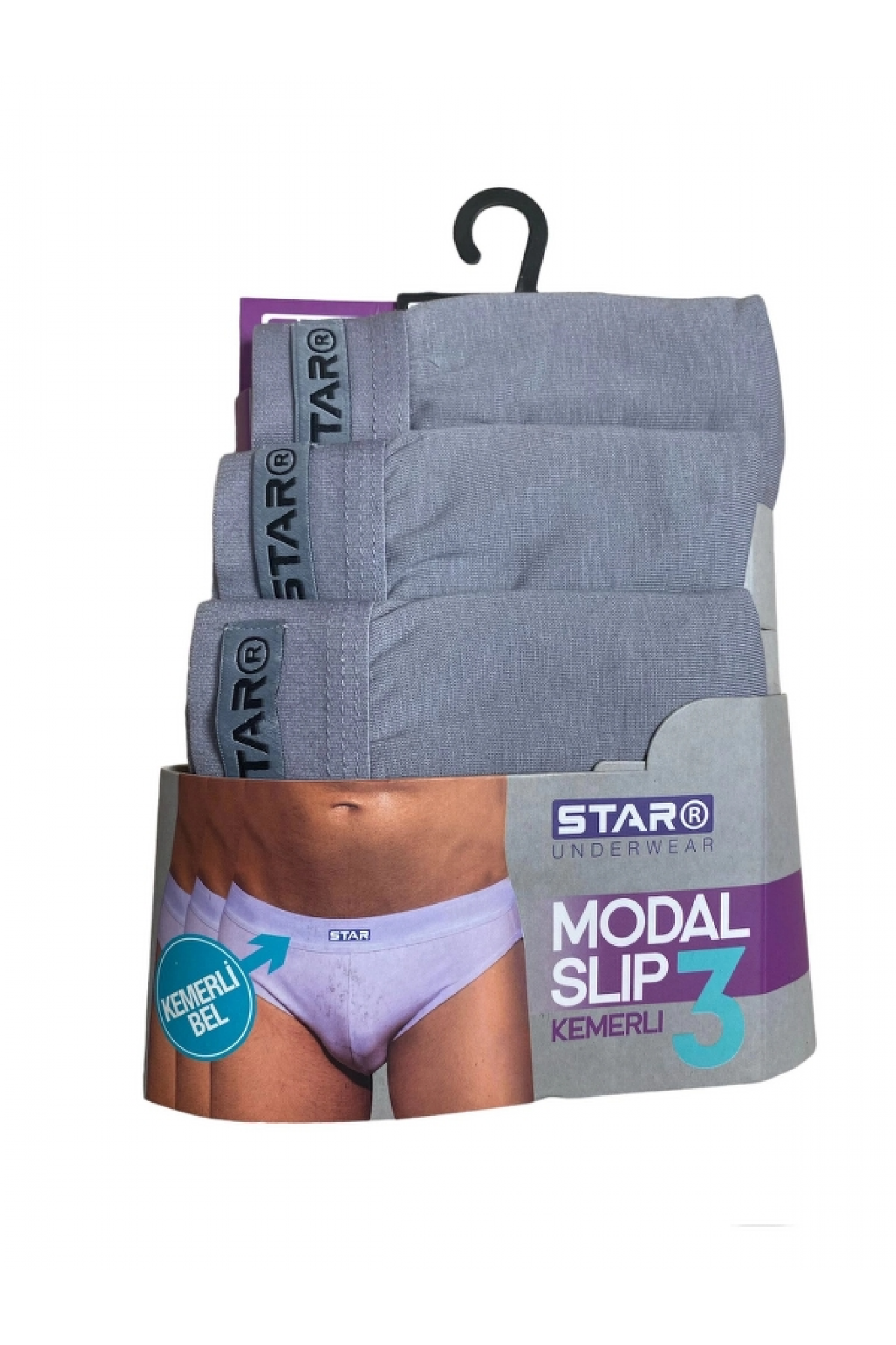 Star 109 Erkek 3'lü Modal Slip