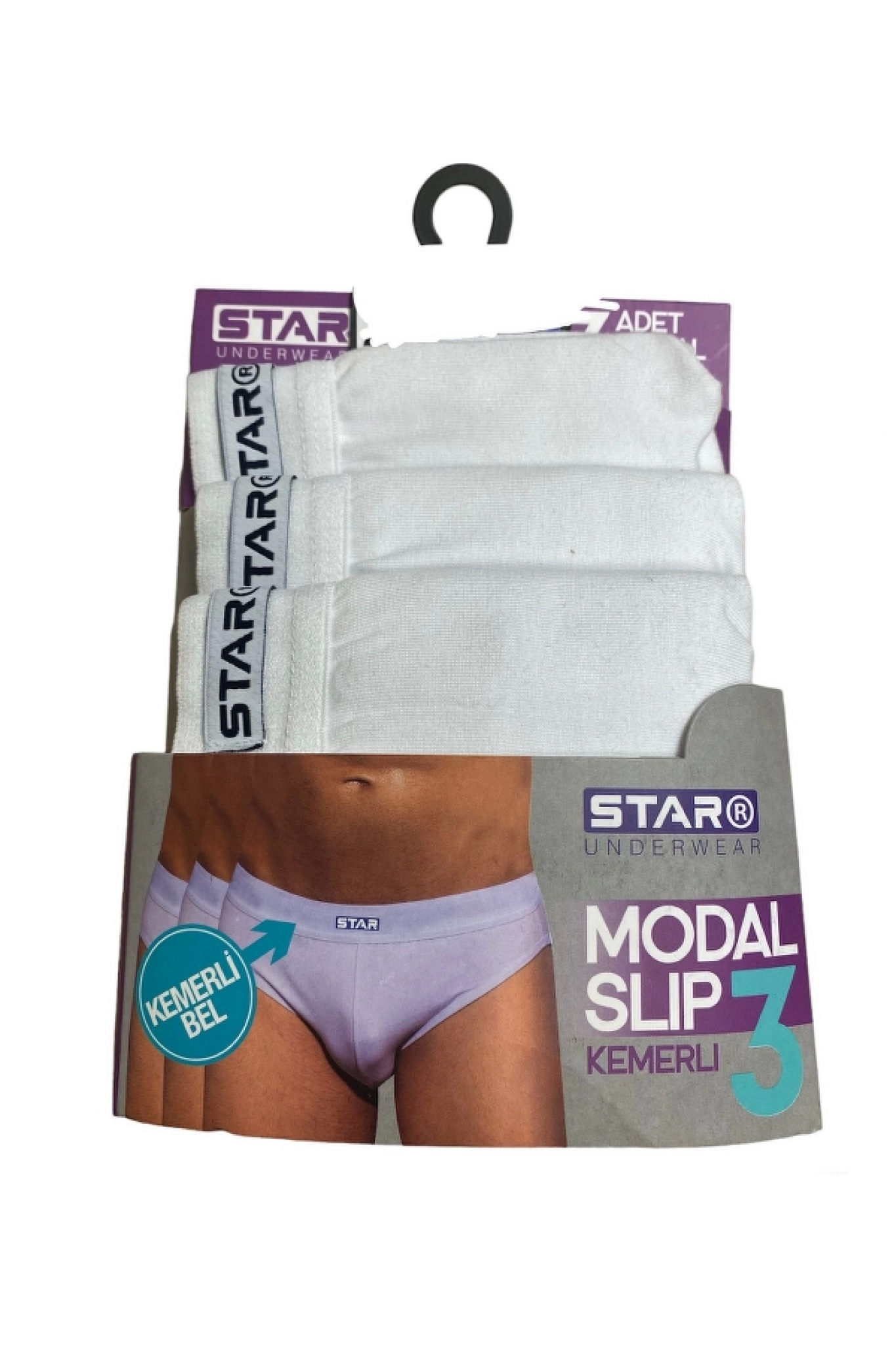Star 109 Erkek 3'lü Modal Slip