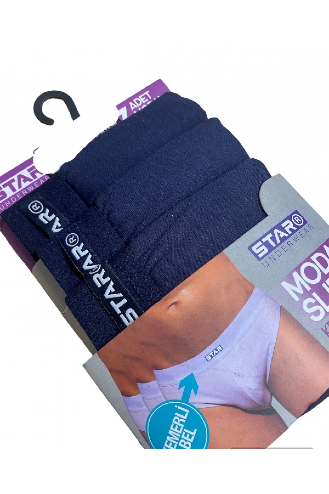 Star 109 Erkek 3'lü Modal Slip
