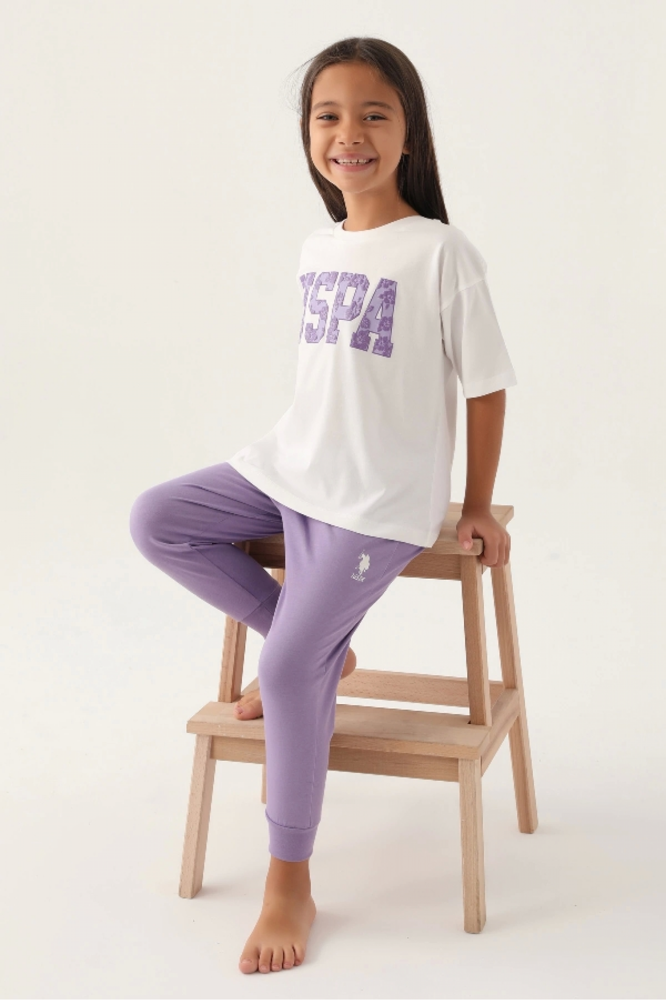 US Polo 1818-4 Kız Çocuk Pijama Takımı